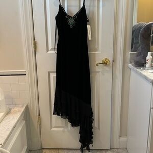 NWT Eliza J Velvet jeweled gown